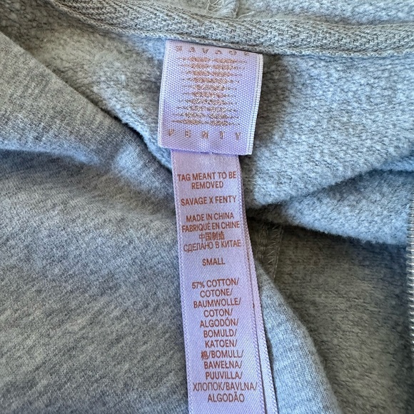 Savage X Fenty Gray Hooded Jumpsuit Size Medium - Picture 4 of 4